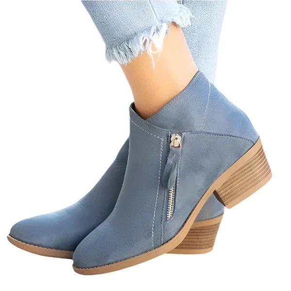 Boots For Women |  Side Zipper Closure Ankle-Height Cut