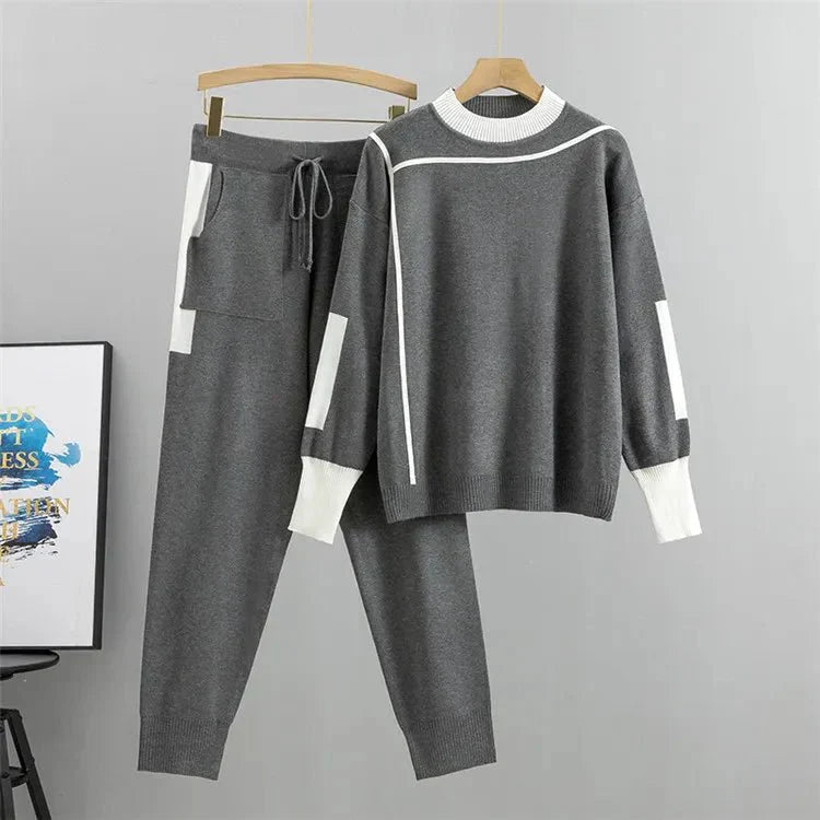 Women's Tracksuit | Long Sleeve Top Adjustable Waist Pants