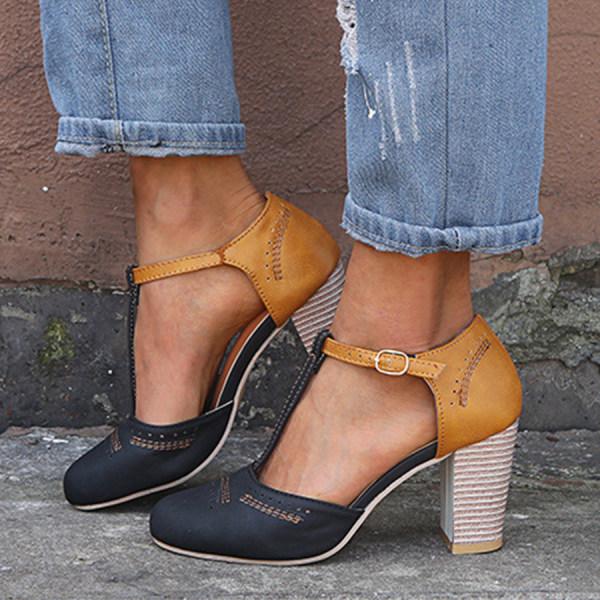 Mary Jane Shoes for Women | Block Heel T-Strap
