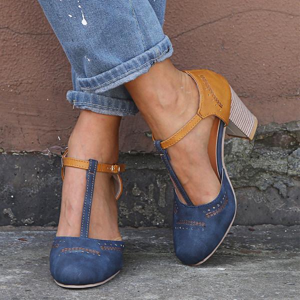 Mary Jane Shoes for Women | Block Heel T-Strap