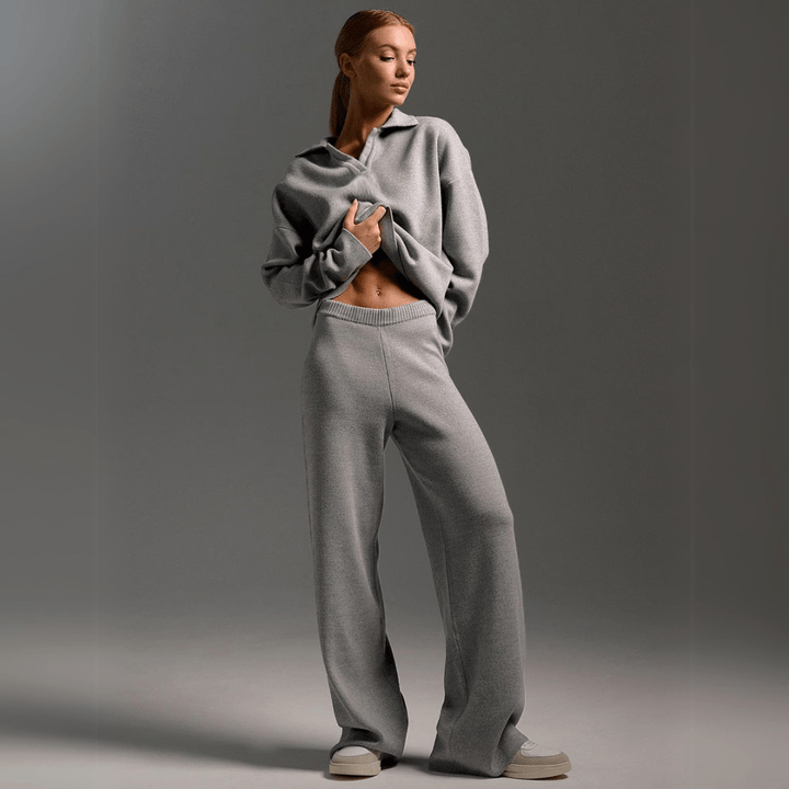 Women's Tracksuit | Loose Fit Top Wide-leg Pants