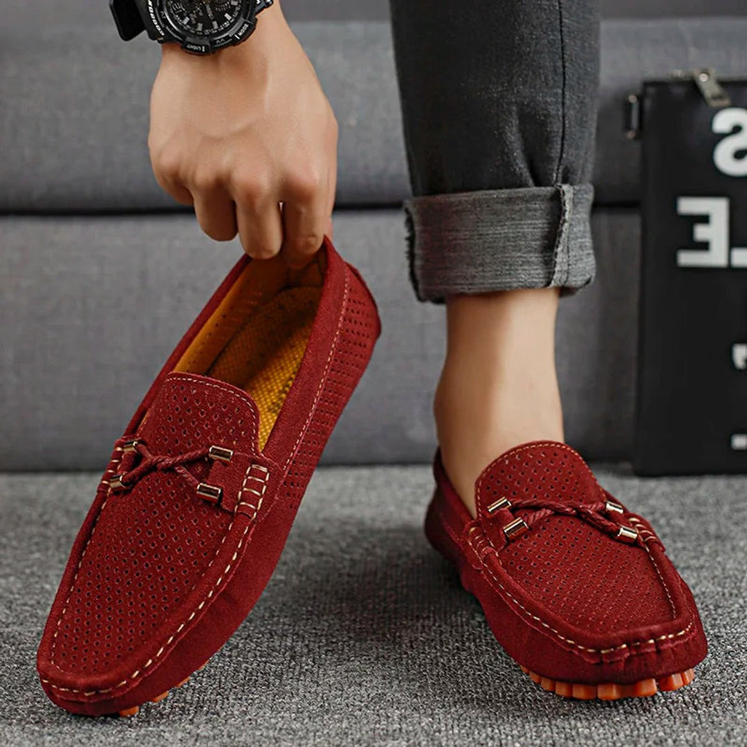 Lachlan | Men's Breathable Suede Slip-On Driving Loafers