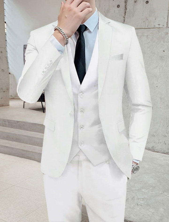 Lawson | Men's Single-Breasted Two-Button Three-Piece Tailored Suit
