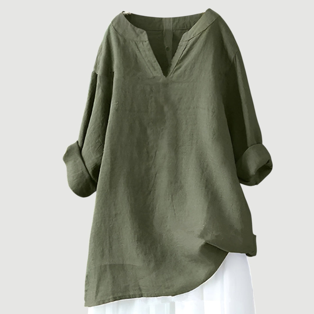 Women’s Blouse | V-Neck Long-Sleeve