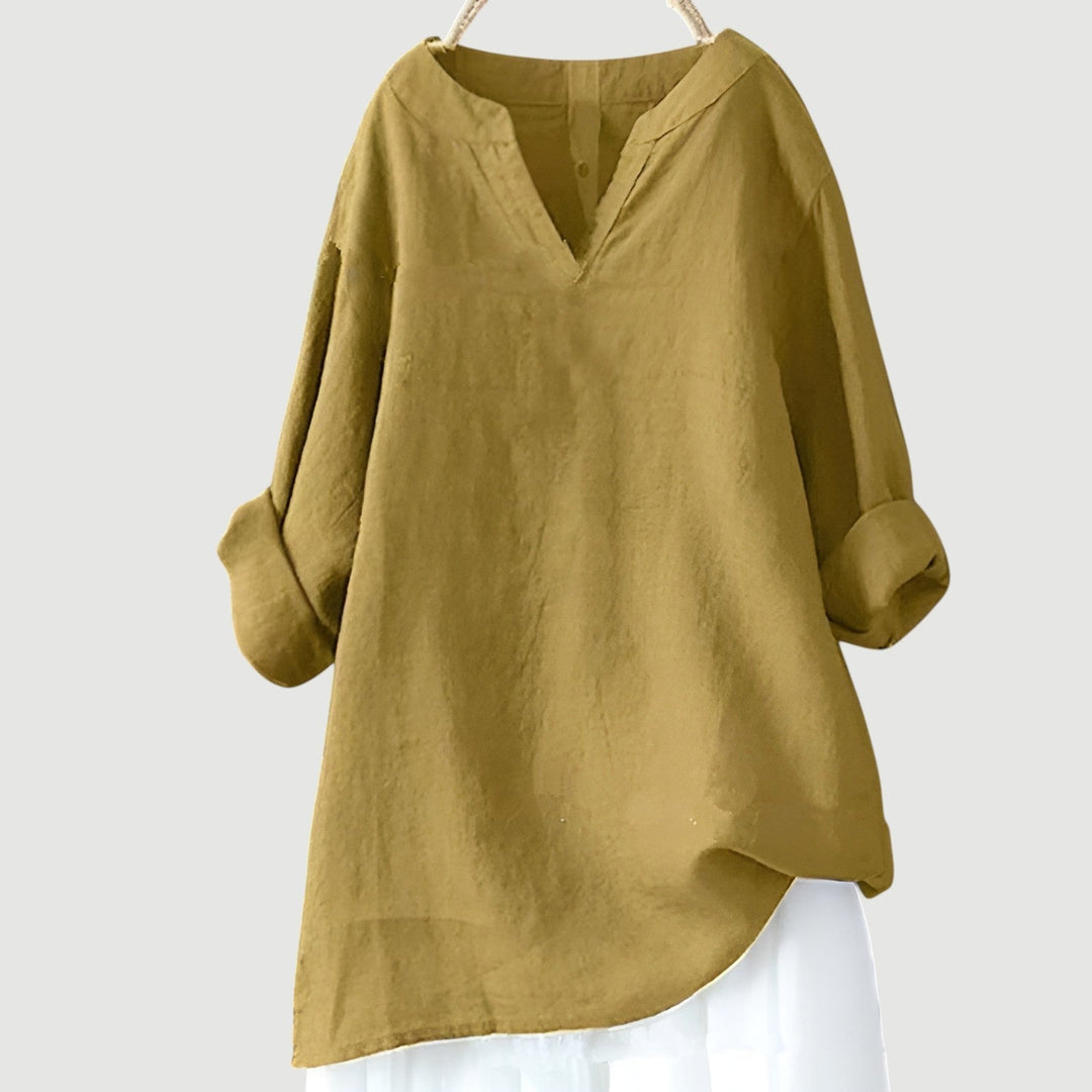 Women’s Blouse | V-Neck Long-Sleeve