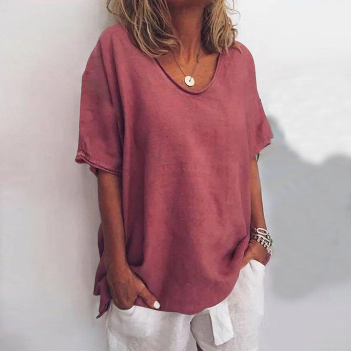 Women’s Blouse | Short-Sleeve Round-Neck