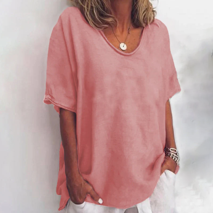 Women’s Blouse | Short-Sleeve Round-Neck