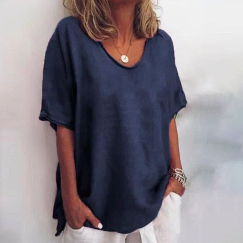 Women’s Blouse | Short-Sleeve Round-Neck