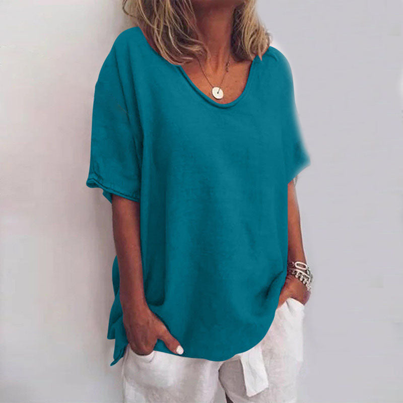Women’s Blouse | Short-Sleeve Round-Neck
