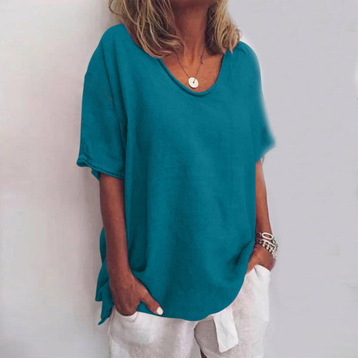 Women’s Blouse | Short-Sleeve Round-Neck