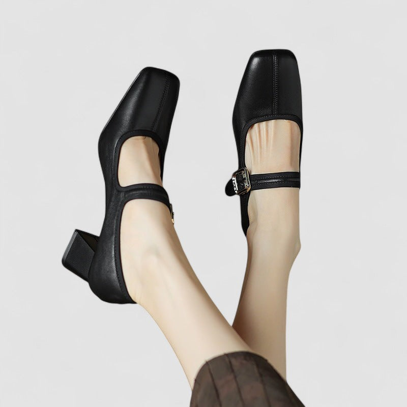Block Heels For Women | Instep Strap Defined Sole