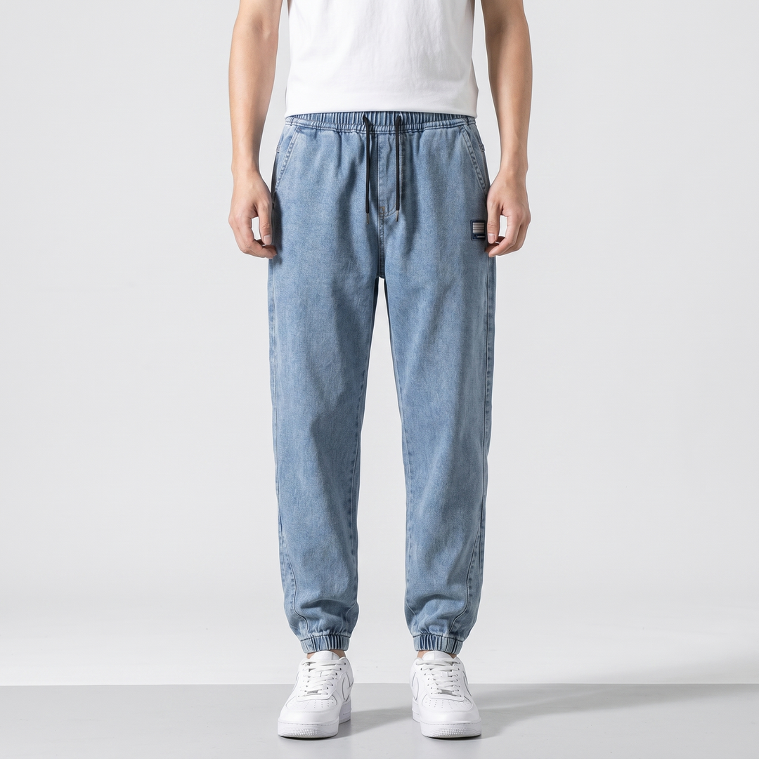 Men’s Jogger Pants | Tapered Leg Patch Detail