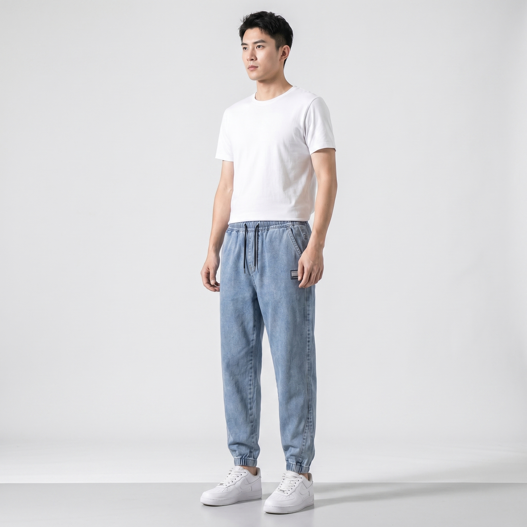 Men’s Jogger Pants | Tapered Leg Patch Detail