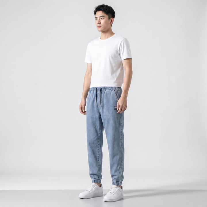 Men’s Jogger Pants | Tapered Leg Patch Detail
