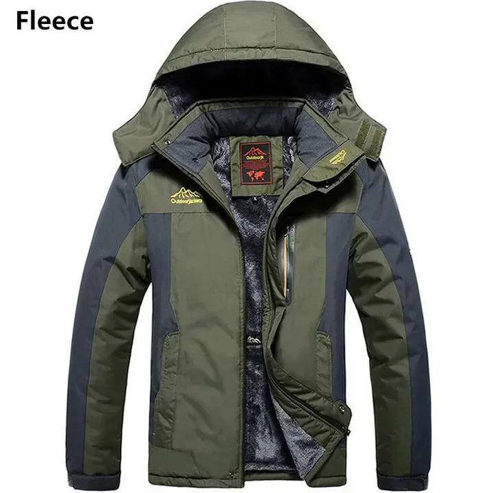 Men's Hooded Parka | Fleece Lined Waterproof – Army Green