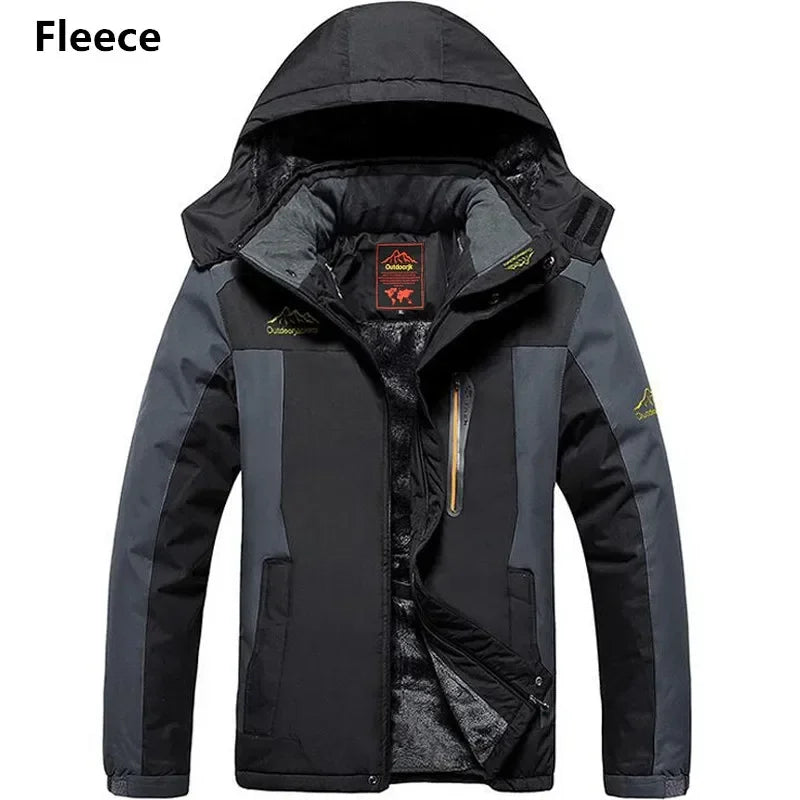 Men's Hooded Parka | Fleece Lined Waterproof – Black