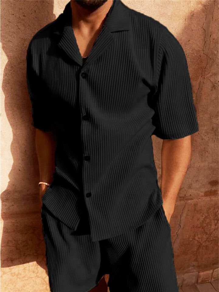 Men's Shirt & Shorts Set | Ribbed