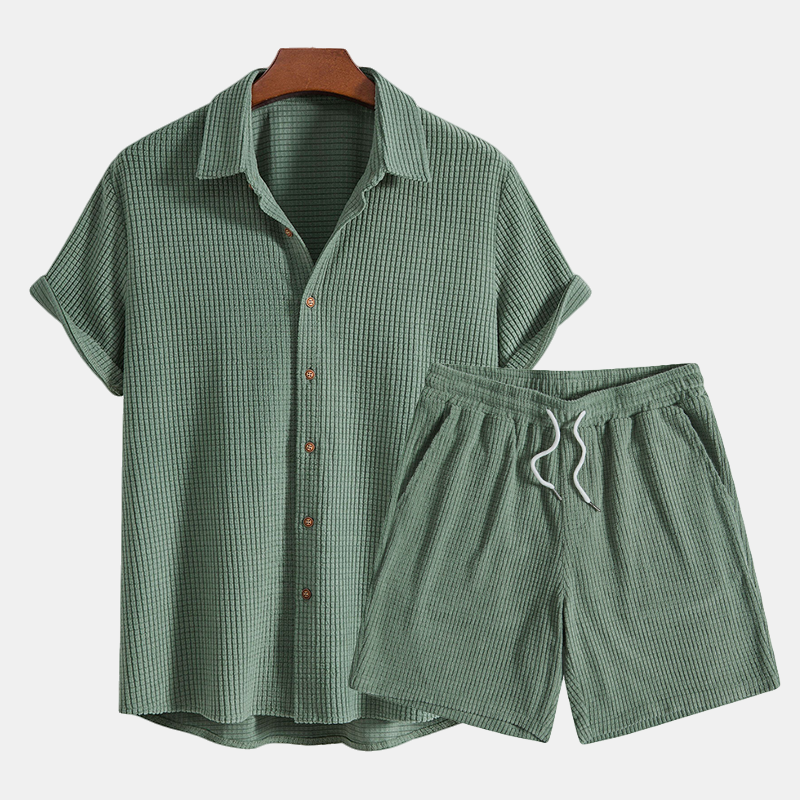 Men's Shirt & Shorts Set | Slim Fit