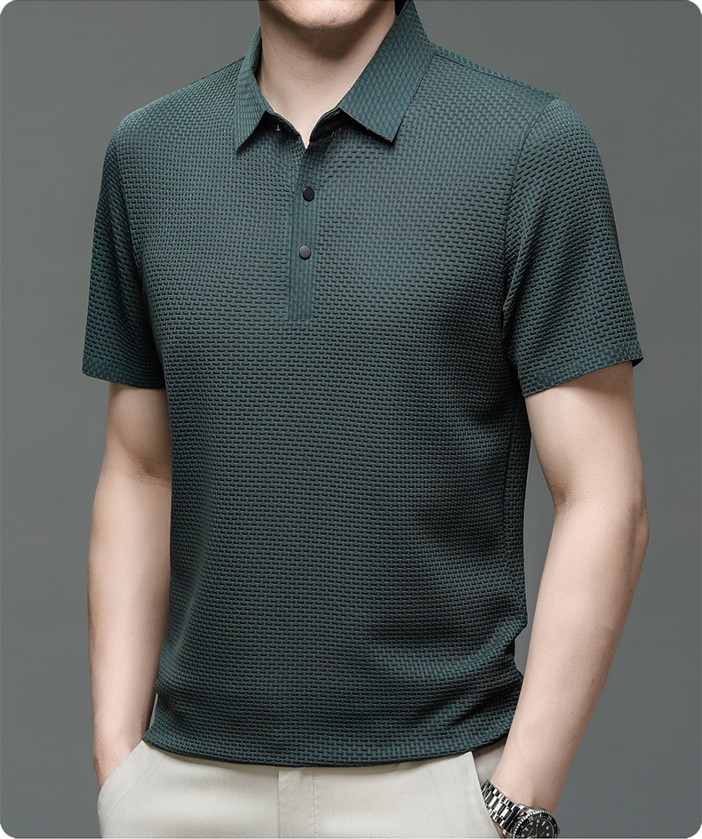 Men's Polo Shirt | Short Sleeve Textured Design