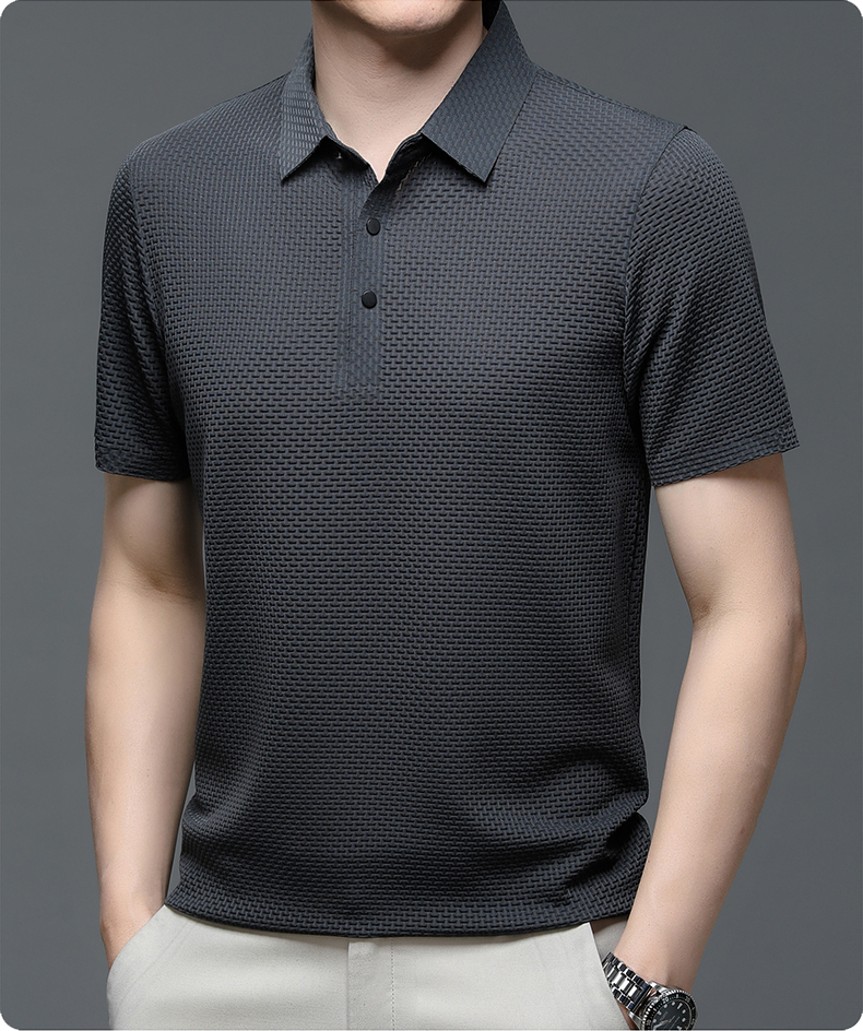 Men's Polo Shirt | Short Sleeve Textured Design