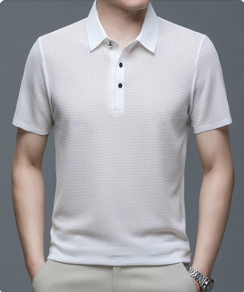 Men's Polo Shirt | Short Sleeve Textured Design
