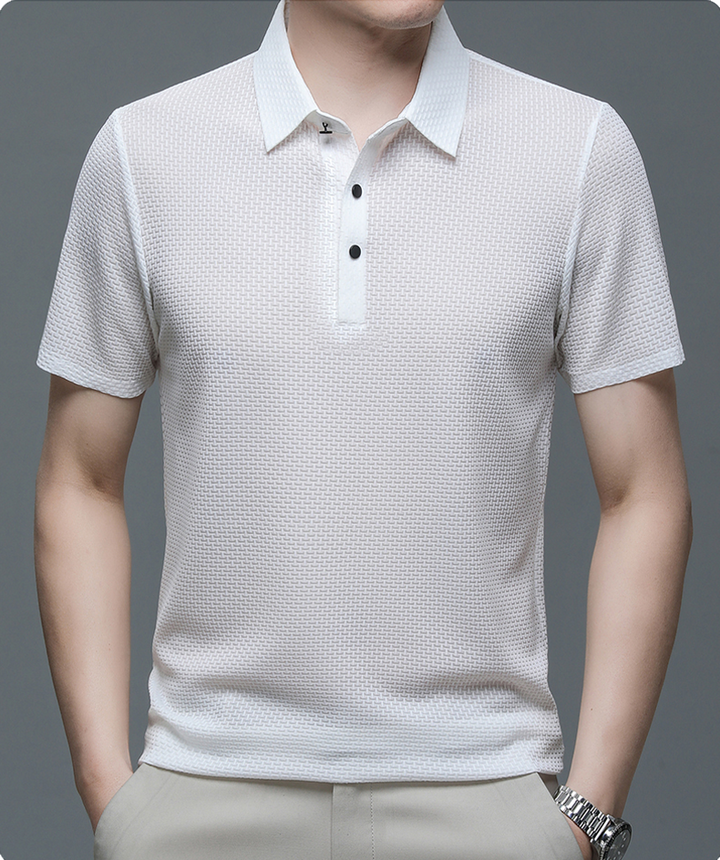 Men's Polo Shirt | Short Sleeve Textured Design