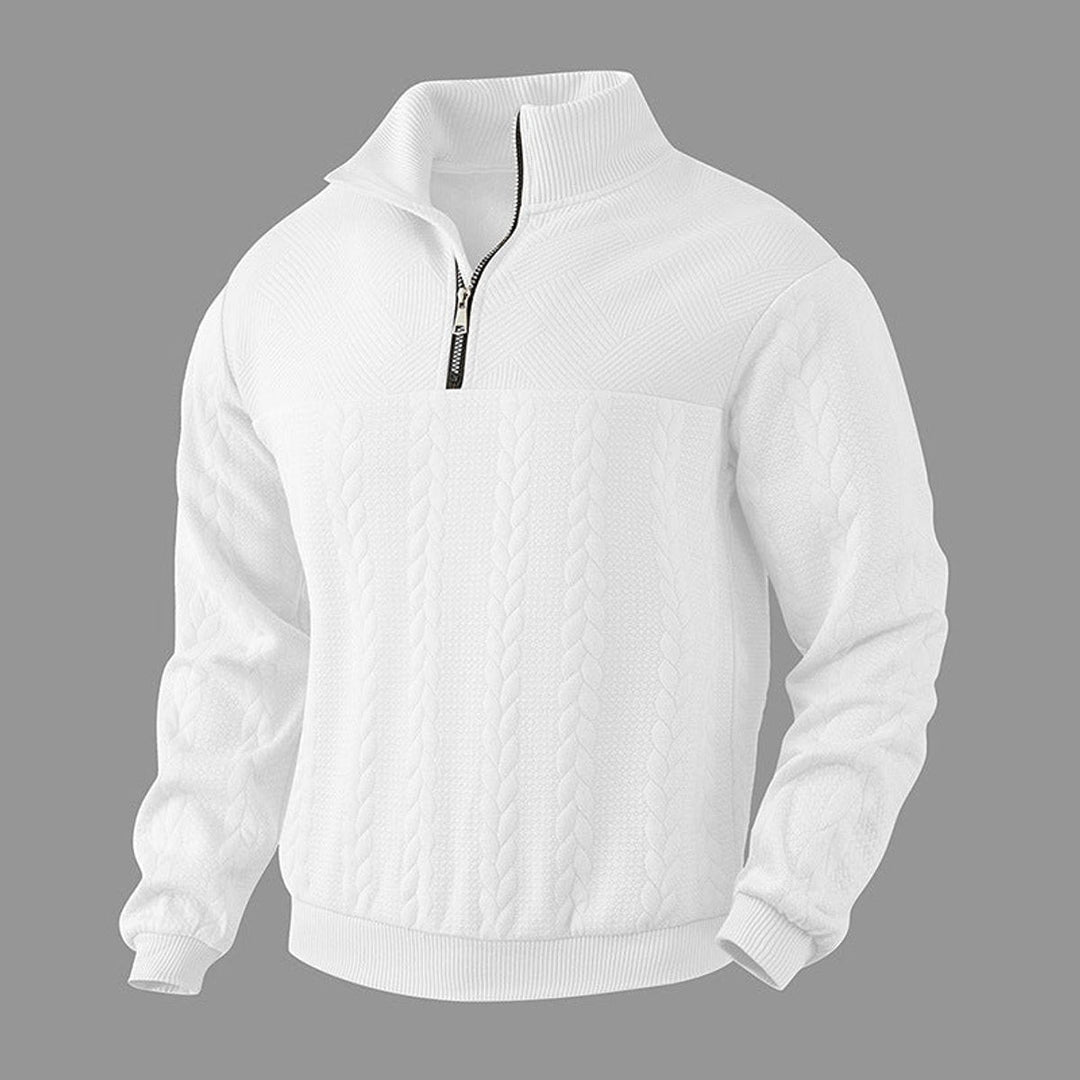 Nash | Men's Cable-Knit Quarter-Zip Pullover Mens Knit Sweater
