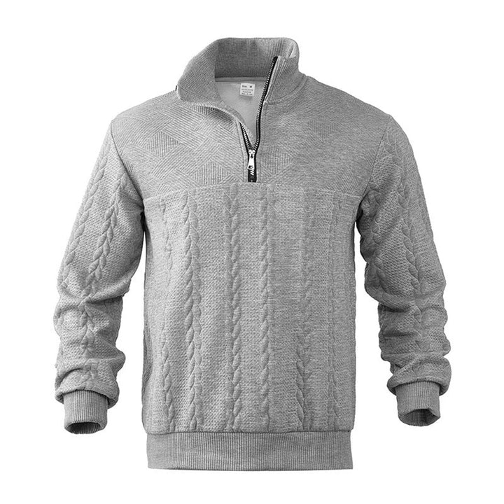 Nash | Men's Cable-Knit Quarter-Zip Pullover Mens Knit Sweater