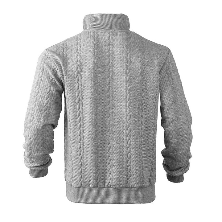 Nash | Men's Cable-Knit Quarter-Zip Pullover Mens Knit Sweater