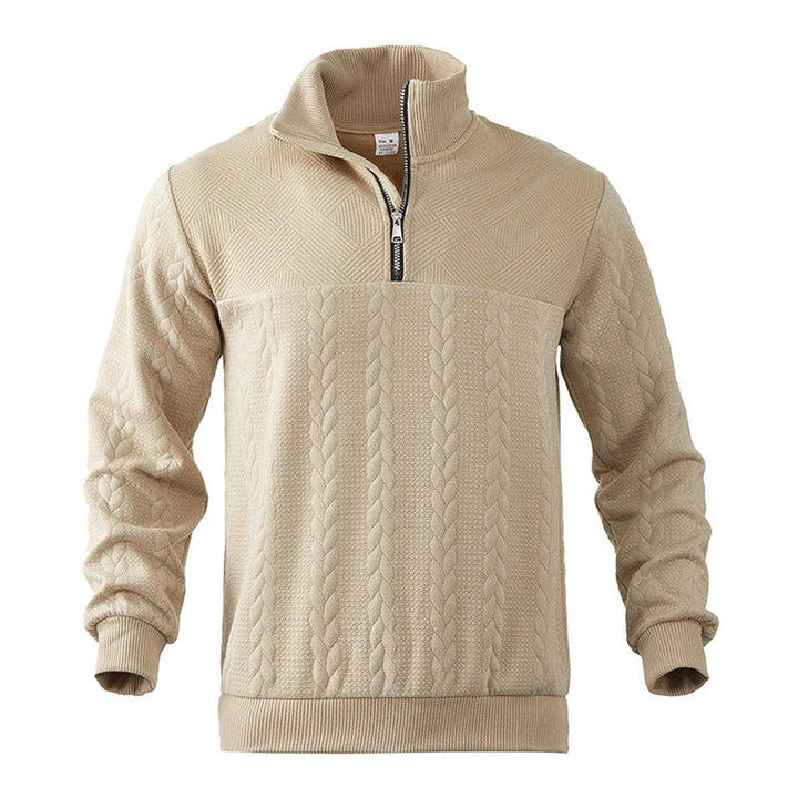 Nash | Men's Cable-Knit Quarter-Zip Pullover Mens Knit Sweater
