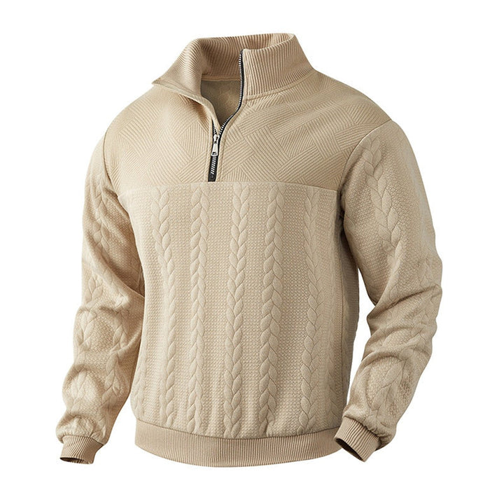 Nash | Men's Cable-Knit Quarter-Zip Pullover Mens Knit Sweater