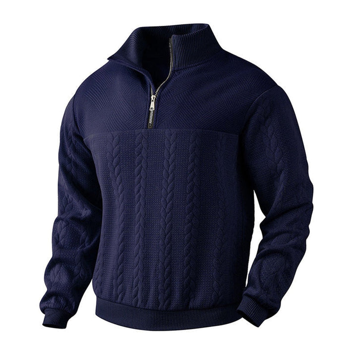 Nash | Men's Cable-Knit Quarter-Zip Pullover Mens Knit Sweater