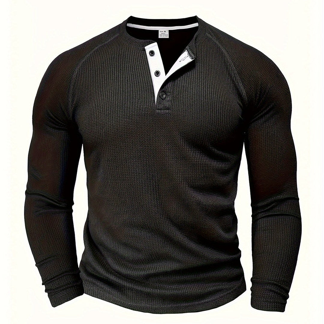 Neil | Classic Button Henley Shirt