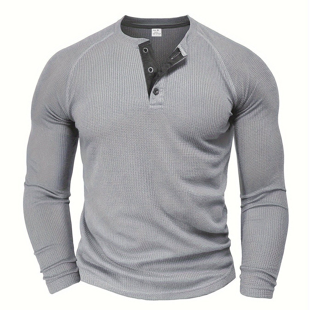 Neil | Classic Button Henley Shirt