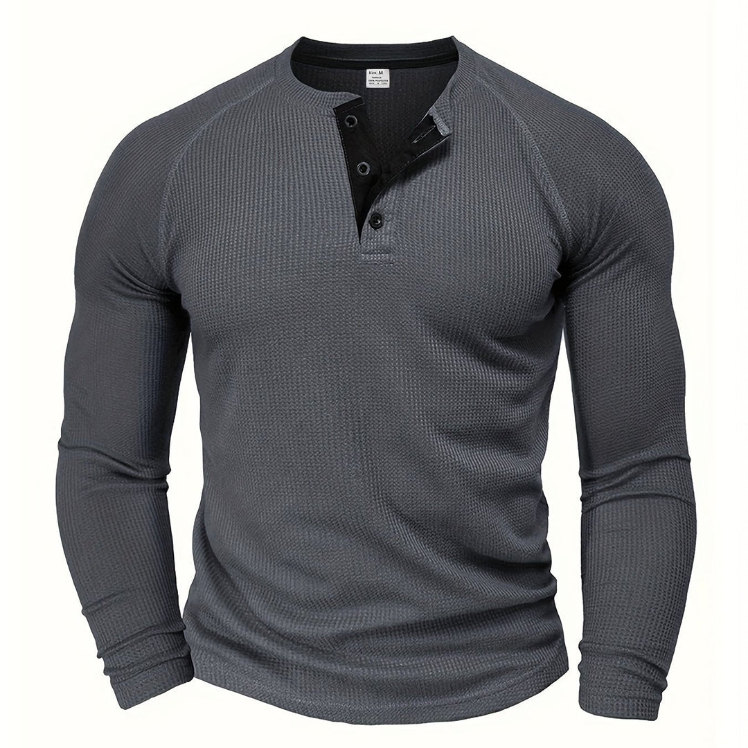 Neil | Classic Button Henley Shirt