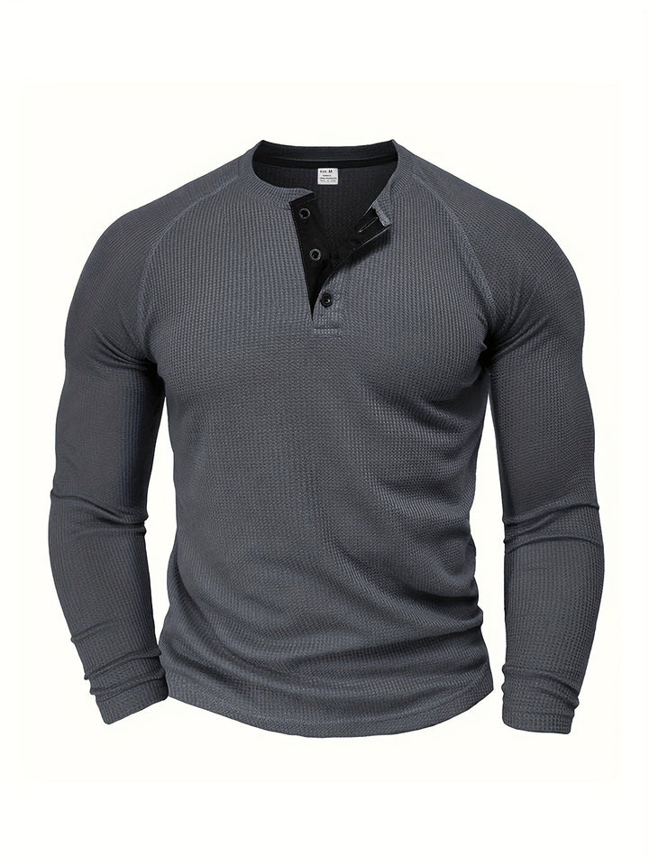 Neil | Classic Button Henley Shirt