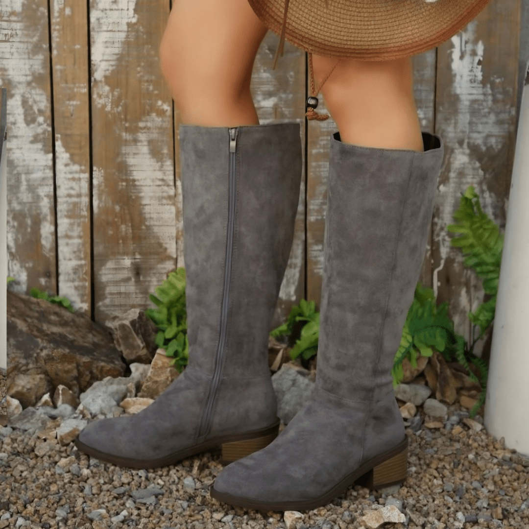 Boots For Women | Knee-High Rounded Toe