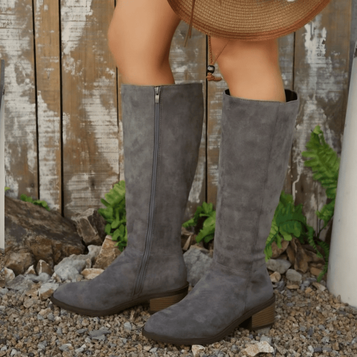 Boots For Women | Knee-High Rounded Toe