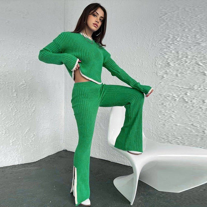 Women's Outfit Set | High Waist Cropped Top