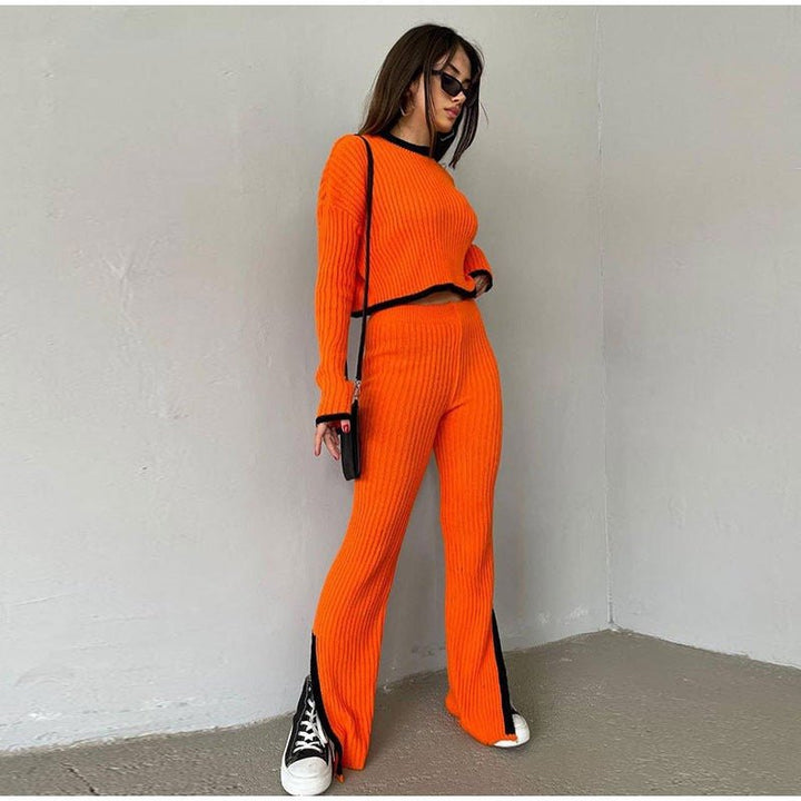Women's Outfit Set | High Waist Cropped Top