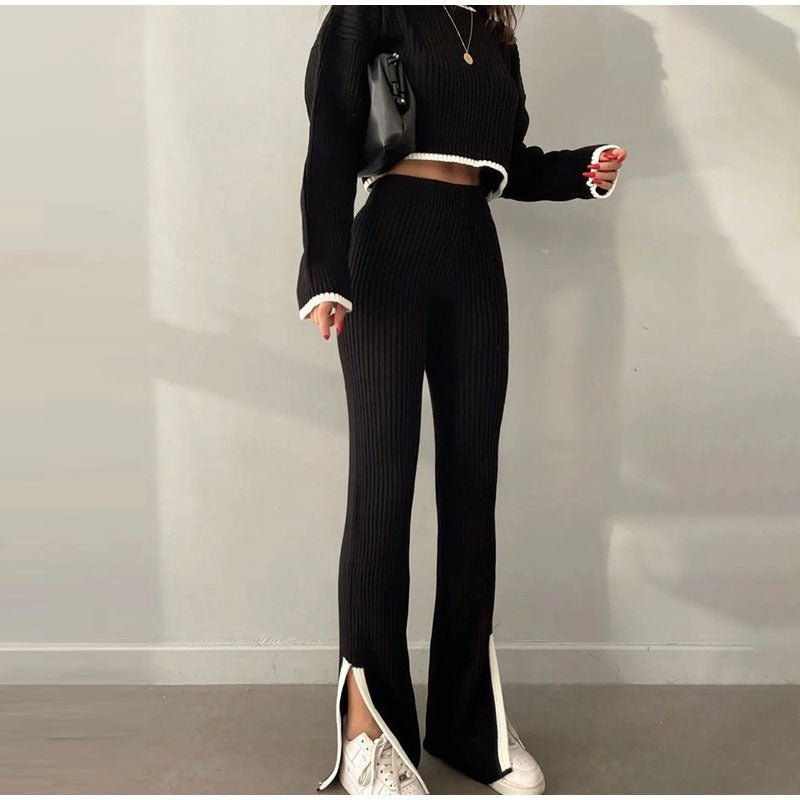Women's Outfit Set | High Waist Cropped Top