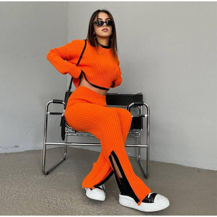 Women's Outfit Set | High Waist Cropped Top