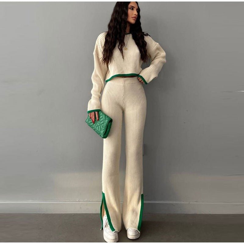 Women's Outfit Set | High Waist Cropped Top