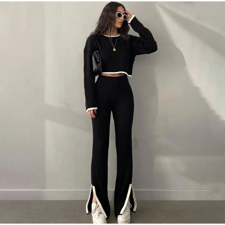 Women's Outfit Set | High Waist Cropped Top