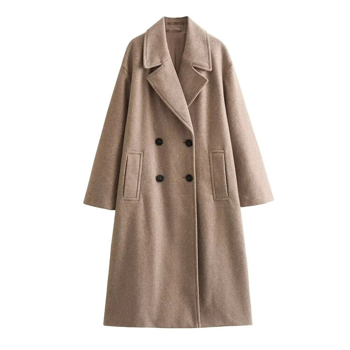 Women’s Coat | Wide Longline Lapel