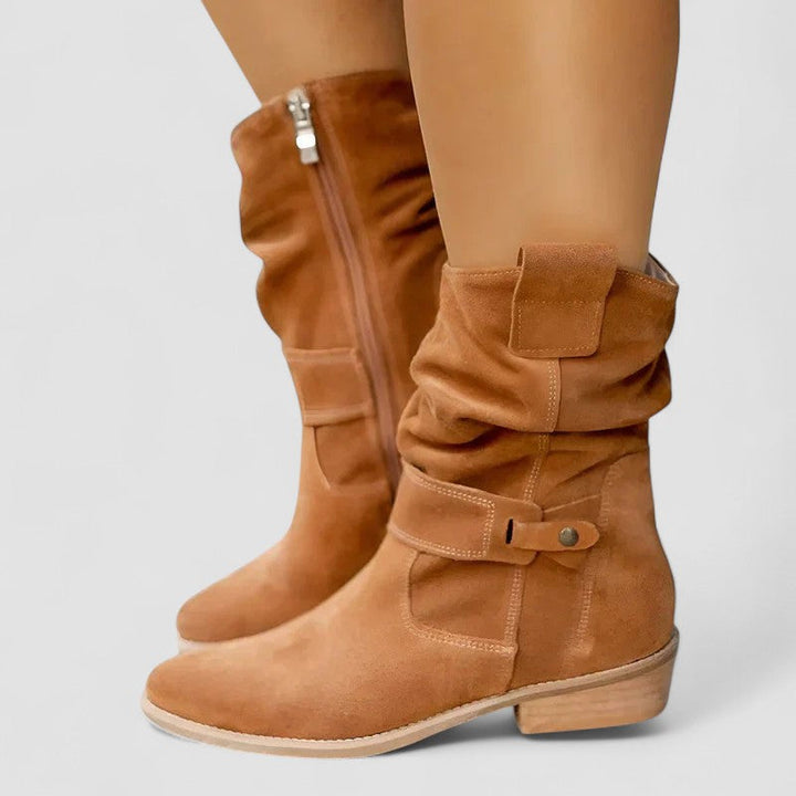 Boots for Women | Mid-Calf Structured Ankle Silhouette