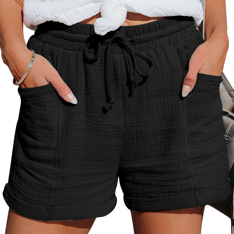 Women's Summer Shorts | Gathered Waistband and Adjustable