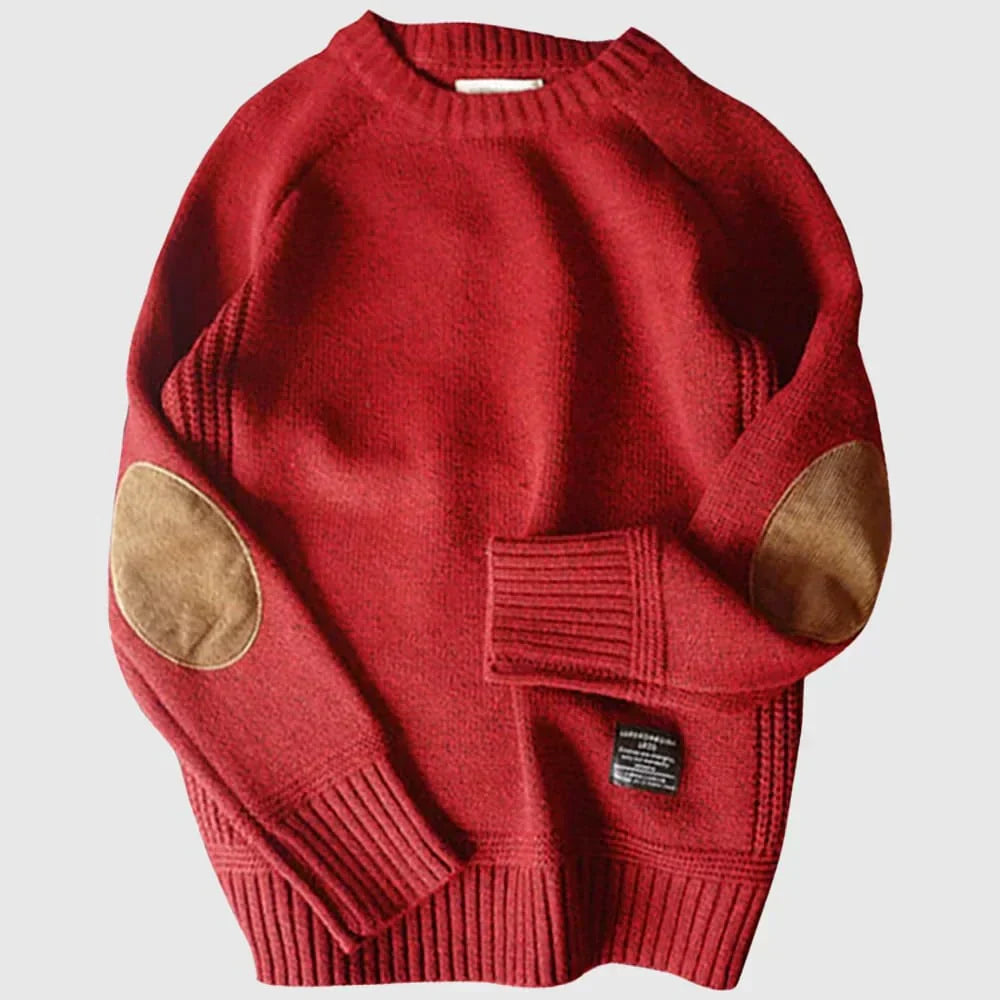 Men’s Sweater | Crew Neck Elbow Patch