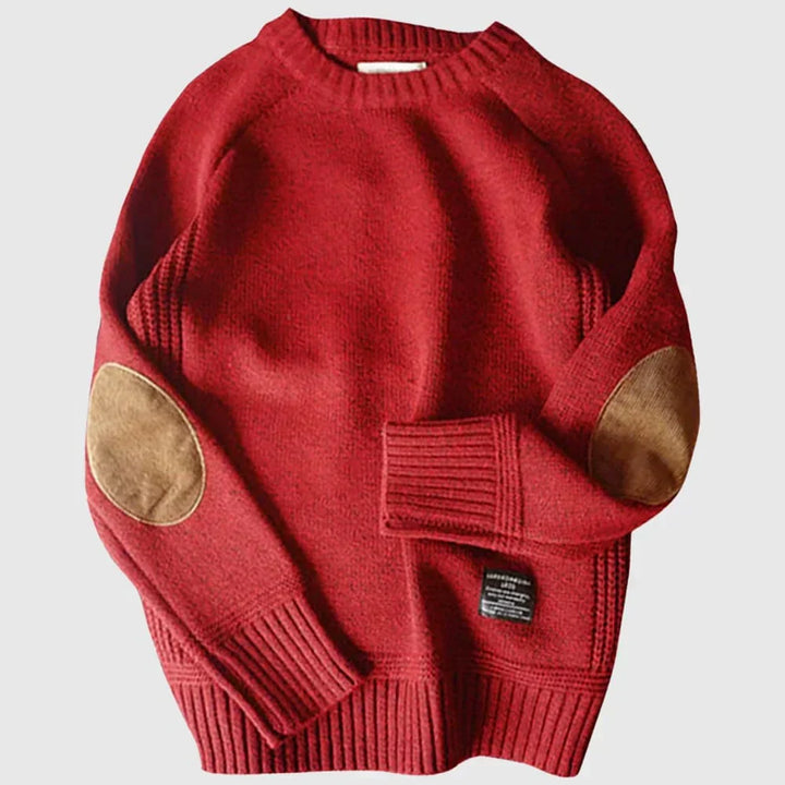 Men’s Sweater | Crew Neck Elbow Patch