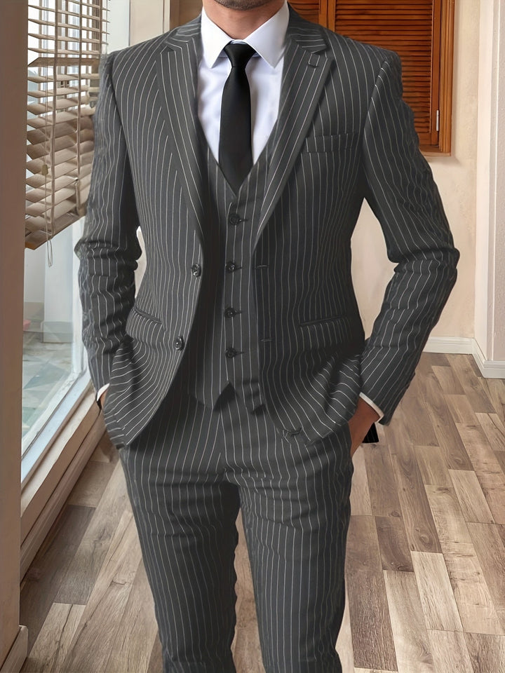 Roderick | Pinstripe Three-Piece Suit